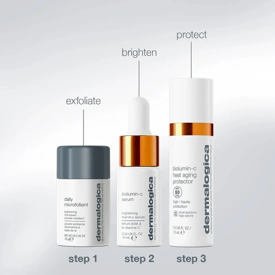 Dermalogica Warmth Of The Winter Sun Gift Set 13g Microfoliant, 10ml Serum & 15ml Heat Aging Protector