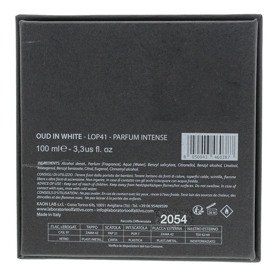 Laboratorio Olfattivo Oud In White Parfum Intense 100ml