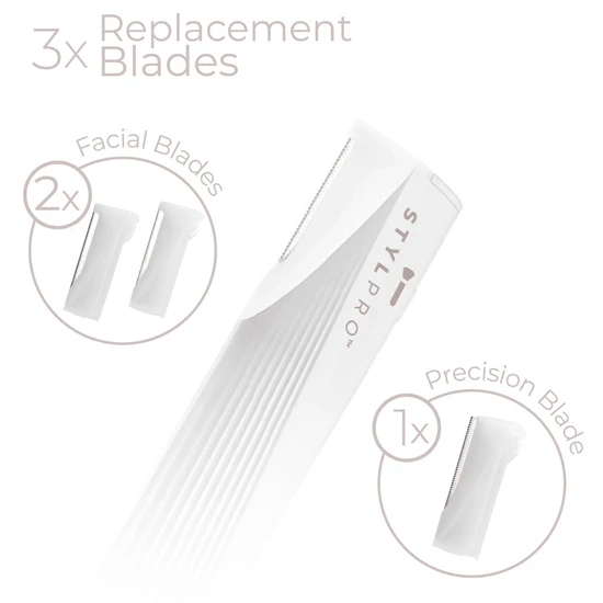 Stylpro Sonic Dermaplane Blade Replacement Pack 3 Pack