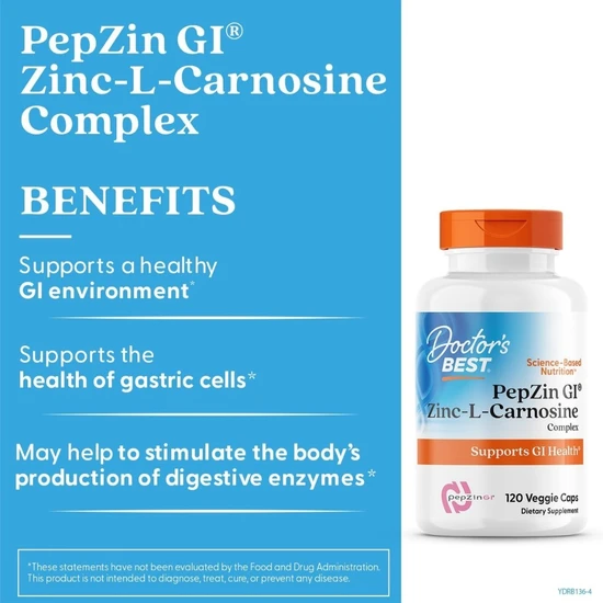 Doctor's Best PepZin GI Vegicaps 120 Vegicaps