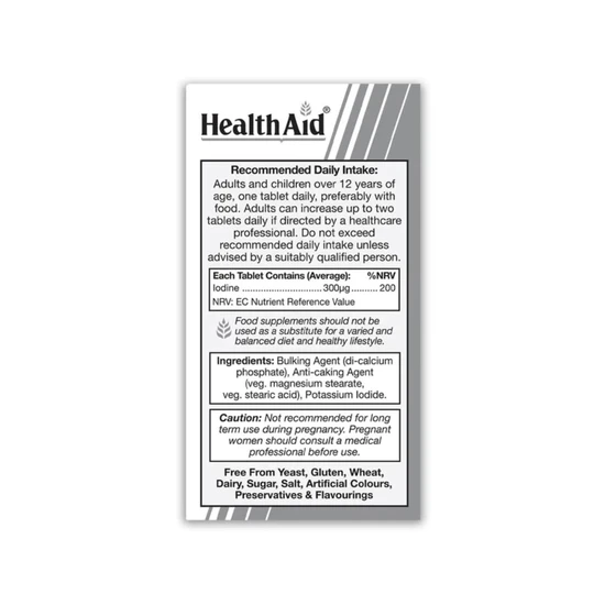 Health Aid Iodine 300ug Tablets 60 Tablets