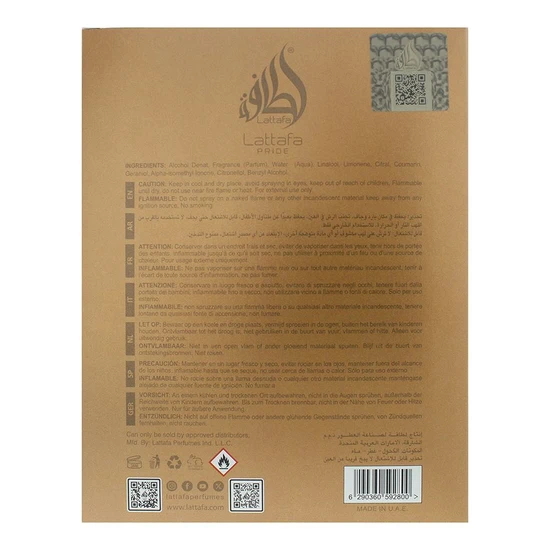 Lattafa Pride Natural Oud Eau De Parfum 100ml