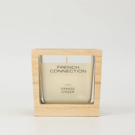 French Connection Wooden Collection Orange Ginger Candle 200g