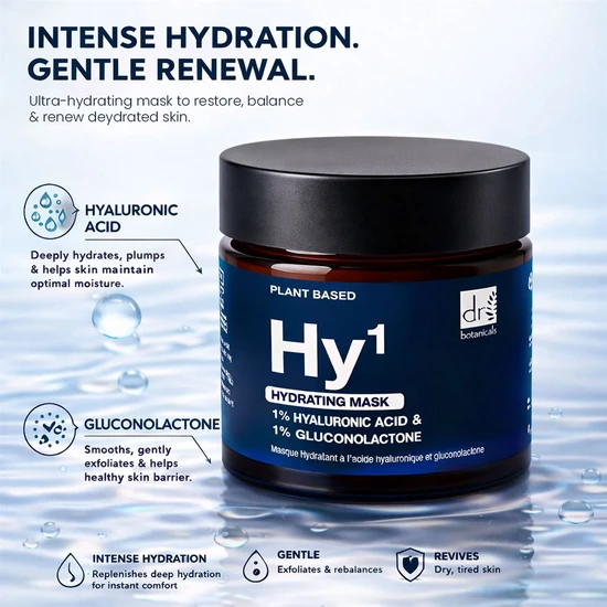 Dr Botanicals Hydrating Face Mask 1% Hyaluronic Acid & 1% Gluconolactone
