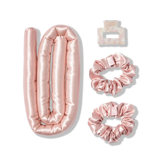 Silk Addict Pale Pink Heatless Curler Set