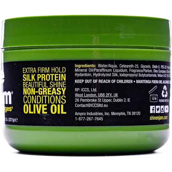 Ampro Shine N Jam Silk Edges With Olive Oil 227g