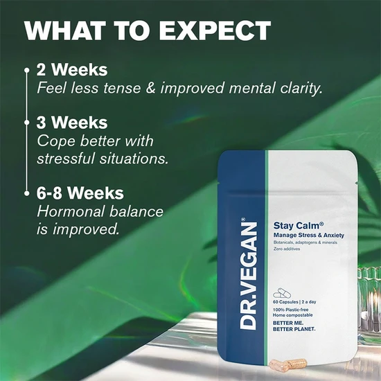Dr Vegan Stay Calm Manage Stress & Anxiety Capsules 60 Capsules