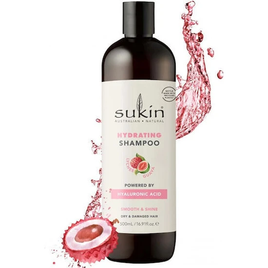 Sukin Smooth & Shine Lychee & Guava Hydrating Shampoo 500ml