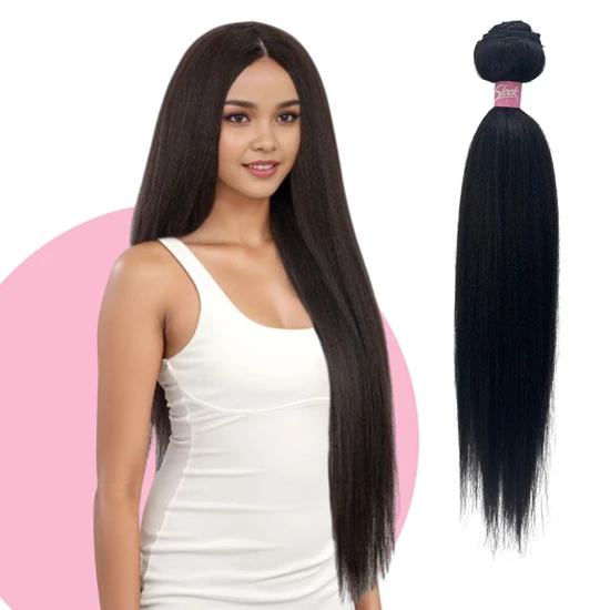Sleek Hair Remy Gorgeous Perm Yaki Weave 24'' / 4