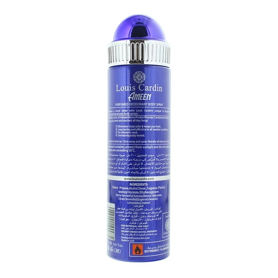 Louis Cardin Ameen Homme Deodorant Spray 200ml
