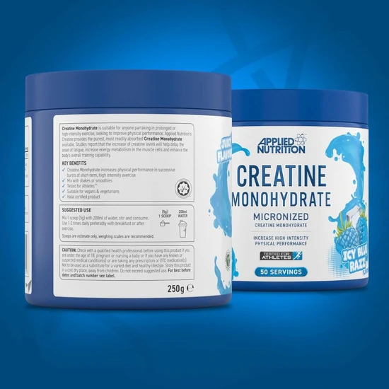 Applied Nutrition Creatine Monohydrate Icy Blue Raz Powder 250g