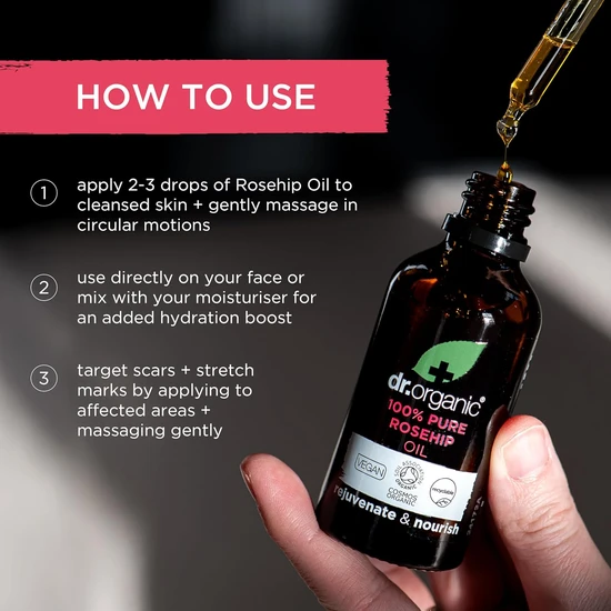 Dr. Organic Organic Rejuvenate & Nourish Pure Rosehip Oil 50ml