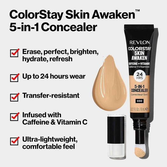 Revlon ColourStay Skin Awaken 5-in-1 Concealer 24HR Wear 015 Light