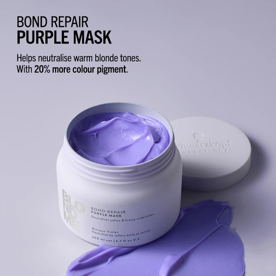 Schwarzkopf BlondMe Bond Repair Purple Neutralising Mask 200ml
