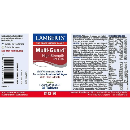Lamberts Multi-Guard Tablets 30 Tablets