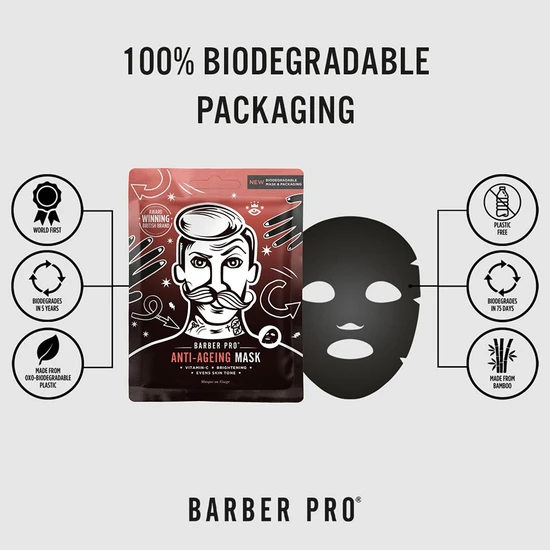 BARBER PRO Anti-Ageing Face Sheet Mask x1