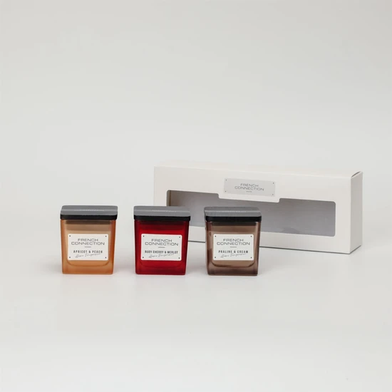 French Connection Autumn Collection Trio Of Candles Gift Set 50g x3