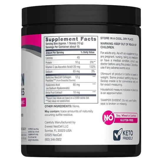 NeoCell Super Collagen Plus With Vitamin C & Hyaluronic Acid 195g