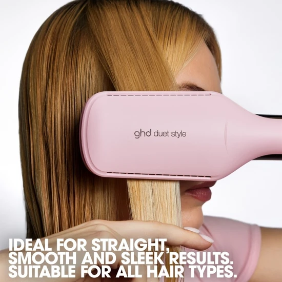 ghd Duet Style Charity Limited Edition Hot Air Styler In Pink Sorbet With Matching Heat-Resistant Bag & Mat