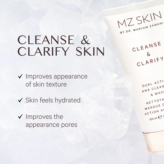 MZ Skin Cleanse & Clarify Dual Action AHA Cleanser & Mask 100ml