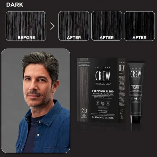 American Crew Precision Blend Hair Colour Set Blend Dark 2/3 3 x40ml