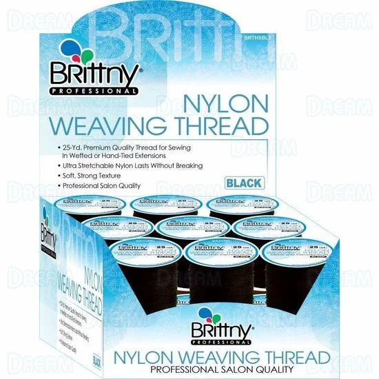 Brittny Nylon Weaving Thread Black 25 Yds 25 Yds / Black