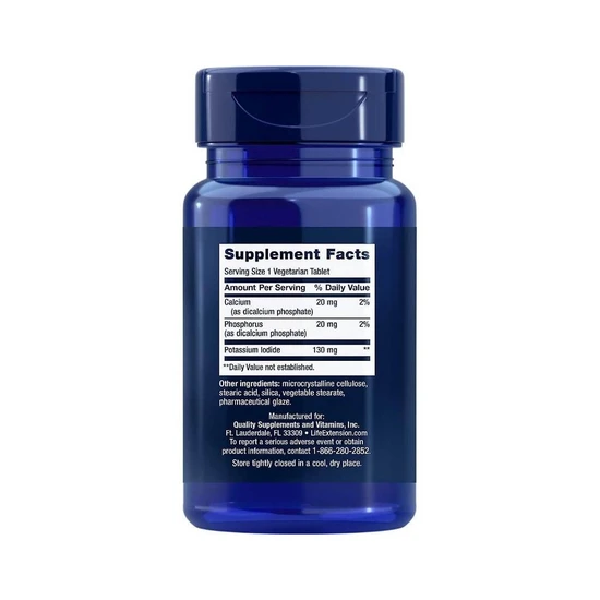 Life Extension Potassium Iodide Tablets 130mg - 14 tablets