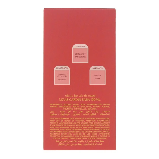 Louis Cardin Saba Eau De Parfum 100ml