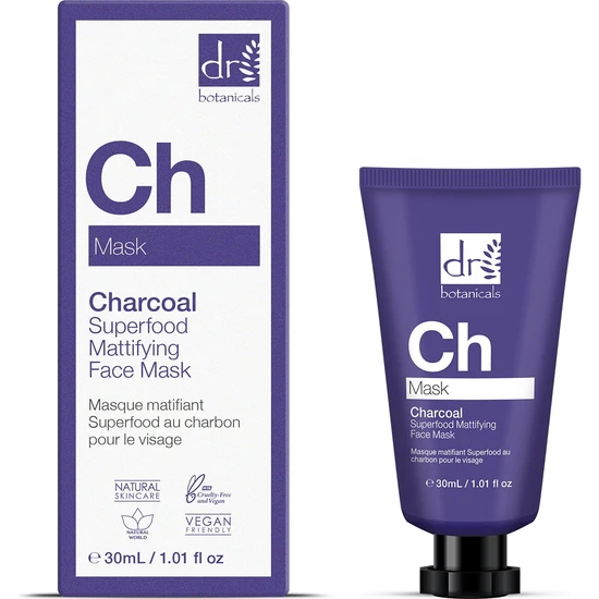 Dr Botanicals Charcoal Superfood Mattifying Face Mask 60ml