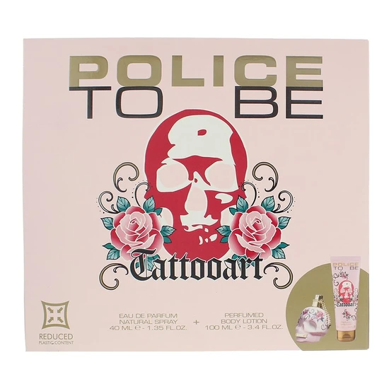 Police To Be Tattoo Art Eau De Parfum 40ml + Body Lotion 100ml Gift Set For Her 40ml