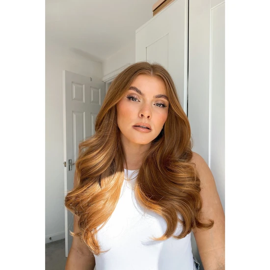 LullaBellz Super Thick 16" Blow Dry Wavy Clip In Hair Extensions 5 Piece