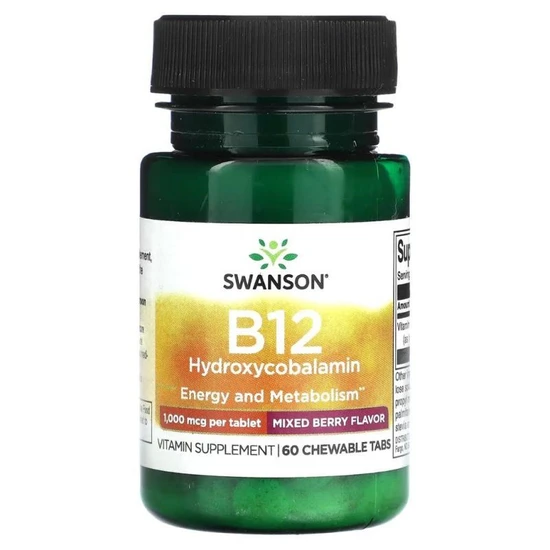 Swanson B12 Hydroxycobalamin 1000mcg Chews 60
