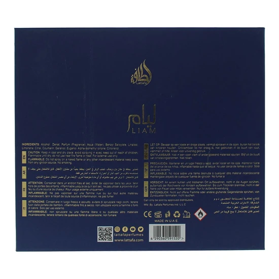 Lattafa Liam Blue Shine Eau De Parfum 100ml