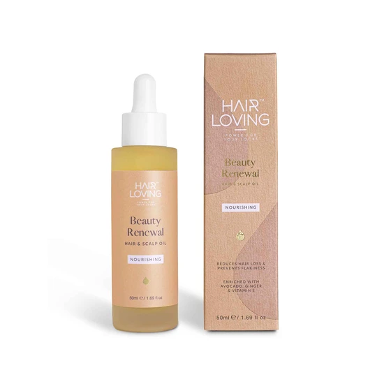 Hair Loving Beauty Renewal Hair Conditioning Bundle For Hair Growth 50ml Beauty Renewal Hair Oil & Hair Loving Derma Roller