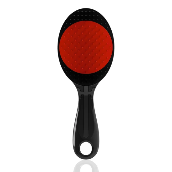 ONE Hairstyling The World's ONLY Adjustable Bristle Strength Hair Brush Black - Red