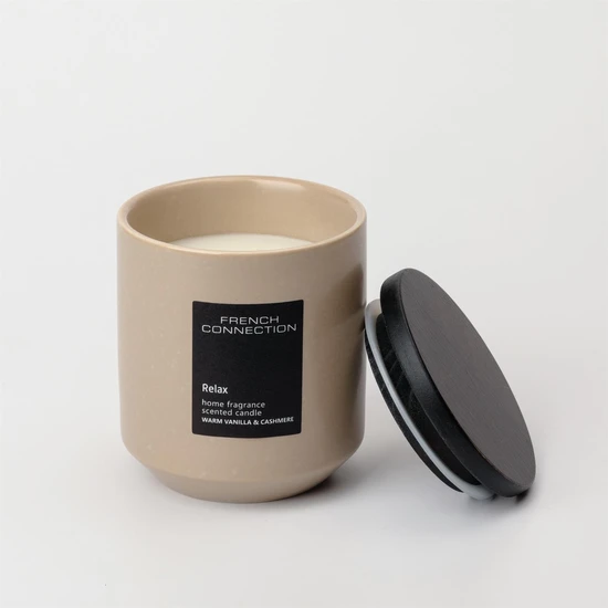 French Connection Stone Collection Warm Vanilla & Cashmere Candle 224G