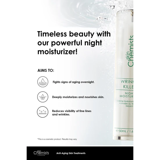 skinChemists Wrinkle Killer Anti-Ageing Night & Facial Serum Kit