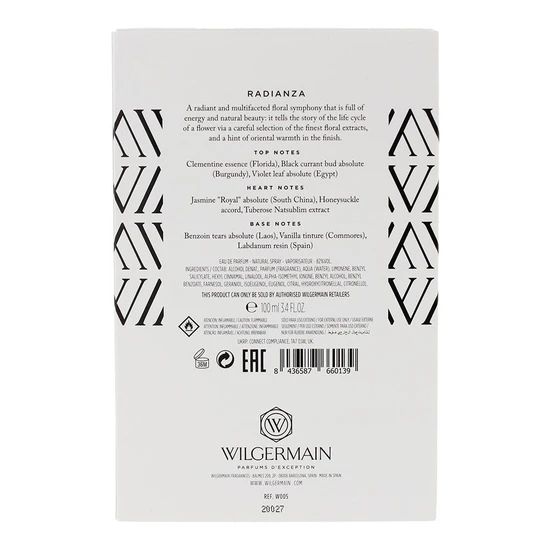 Wilgermain Radianza Eau De Parfum 100ml