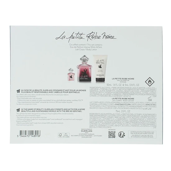 GUERLAIN La Petite Robe Noire Eau De Parfum Intense Gift Set Eau De Parfum 50ml + Body Lotion 75ml + Eau De Parfum 5ml