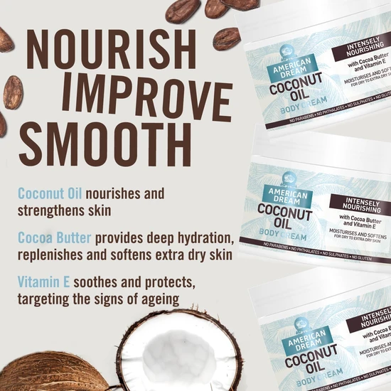 American Dream Coconut Oil Body Cream 500ml