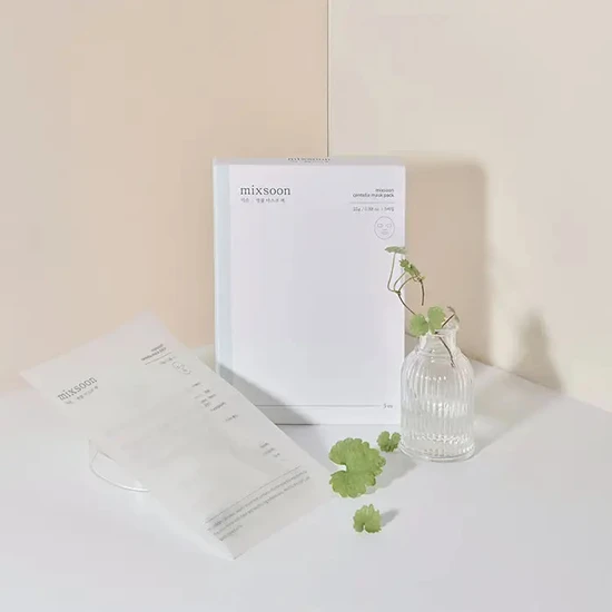 Mixsoon Centella Asiatica Sheet Mask Pack For Irritated & Sensitive Skin 5 x 25g