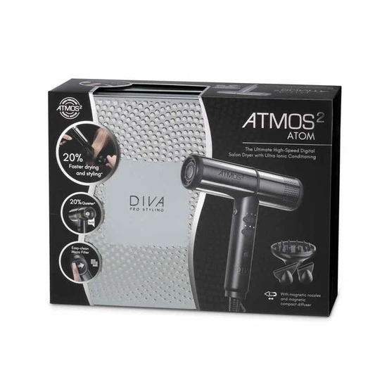 Diva Professional Styling Atmos 2 Atom Hair Dryer Black