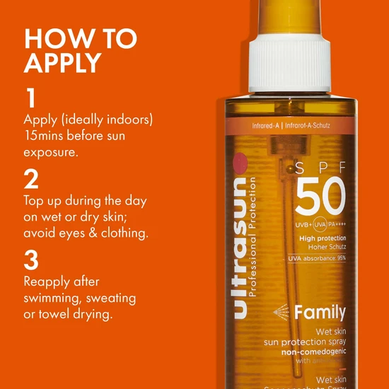 Ultrasun Family Wet Skin Spray SPF 50 100ml
