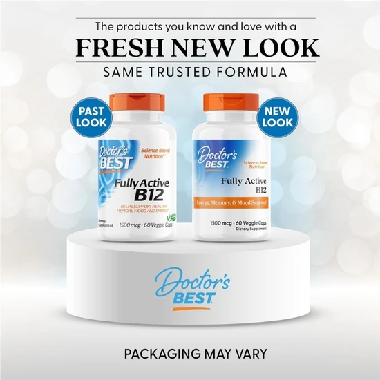 Doctor's Best Fully Active B12 1500mcg Vegicaps 60 Vegicaps