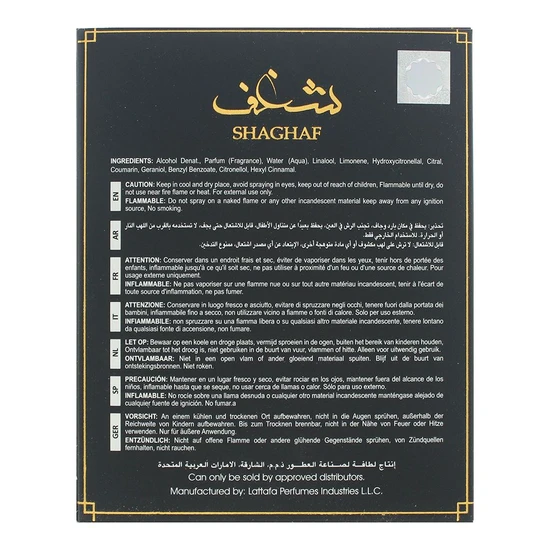 Asdaaf Shaghaf Eau De Parfum 100ml