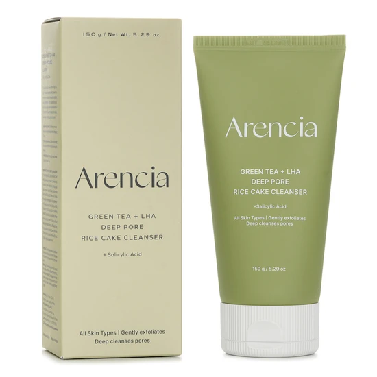 Arencia Green Tea + LHA Deep Pore Rice Cake Cleanser 150g