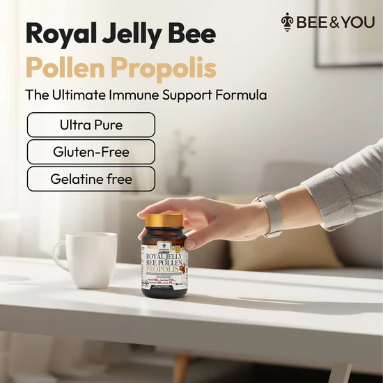 BEE&YOU Royal Jelly Propolis Bee Pollen Tablets 30g