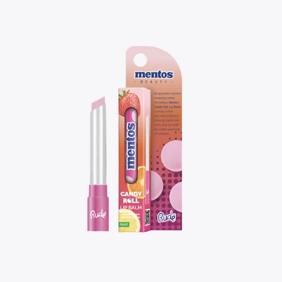 RUDE COSMETICS Mentos Candy Roll Lip Balm Citrus