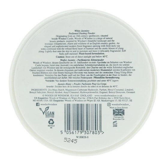 Woods of Windsor White Jasmine Dusting Body Powder 100g