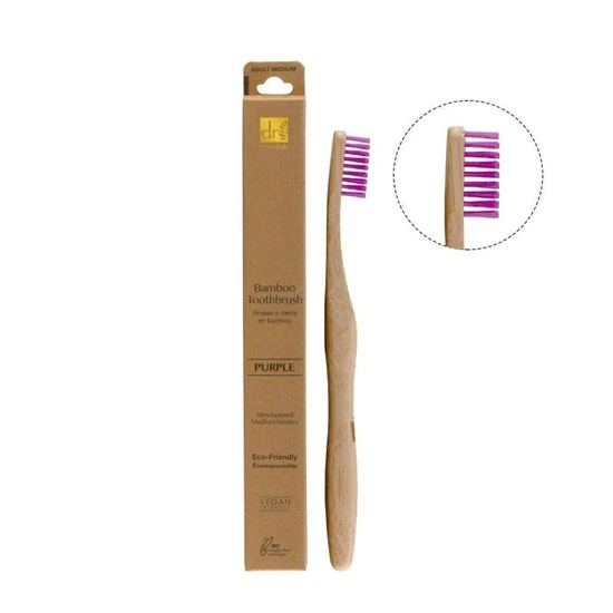 Dr Botanicals Bamboo Toothbrush Purple Twin Value Savings Pack